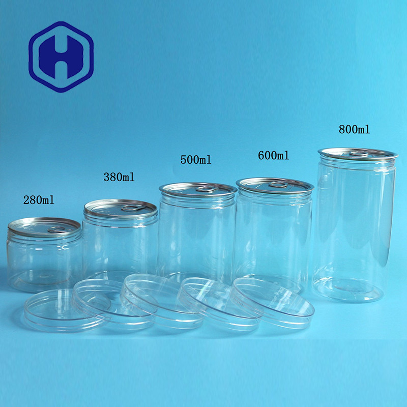 Легкая открытая пустая пластиковая консервная банка 360ml корма для домашних животных сушит овощи плодов вокруг крышки винта воздухонепроницаемой