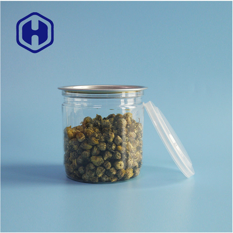 Упаковка супермаркетов герметичное протекающее ПЭТ пластиковые банки для печенья с легко открывающимися крышками