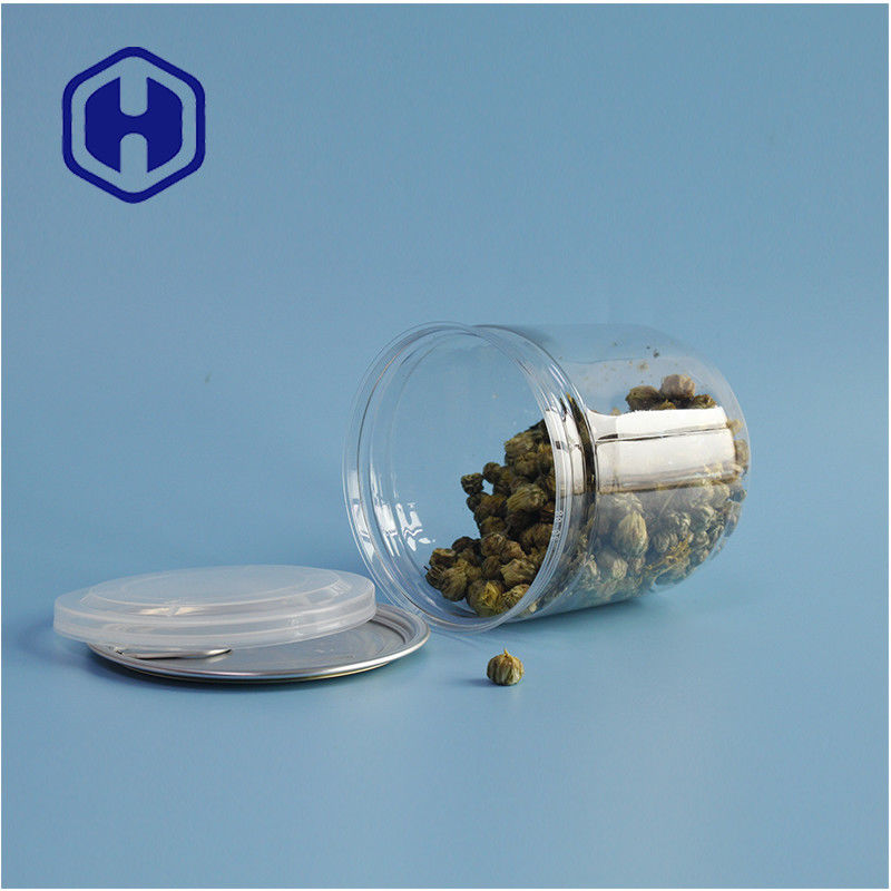 Упаковка супермаркетов герметичное протекающее ПЭТ пластиковые банки для печенья с легко открывающимися крышками