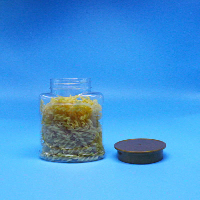 Пустая герметичная прозрачная пластиковая банка из ПЭТ пищевого класса с завинчивающейся крышкой для еды, конфет, печенья, орехов