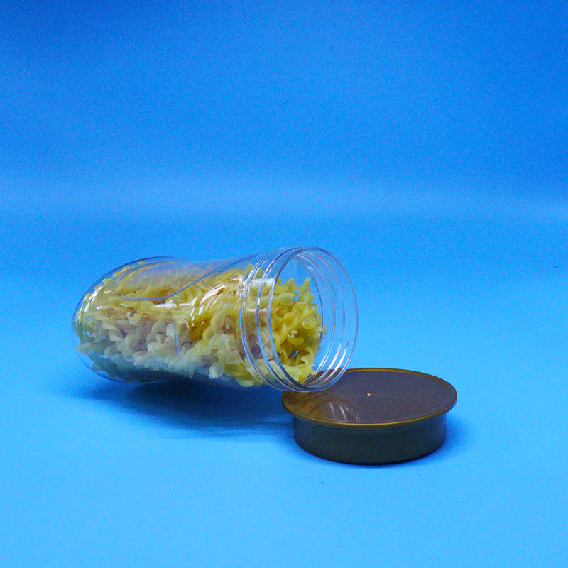 Пустая герметичная прозрачная пластиковая банка из ПЭТ пищевого класса с завинчивающейся крышкой для еды, конфет, печенья, орехов