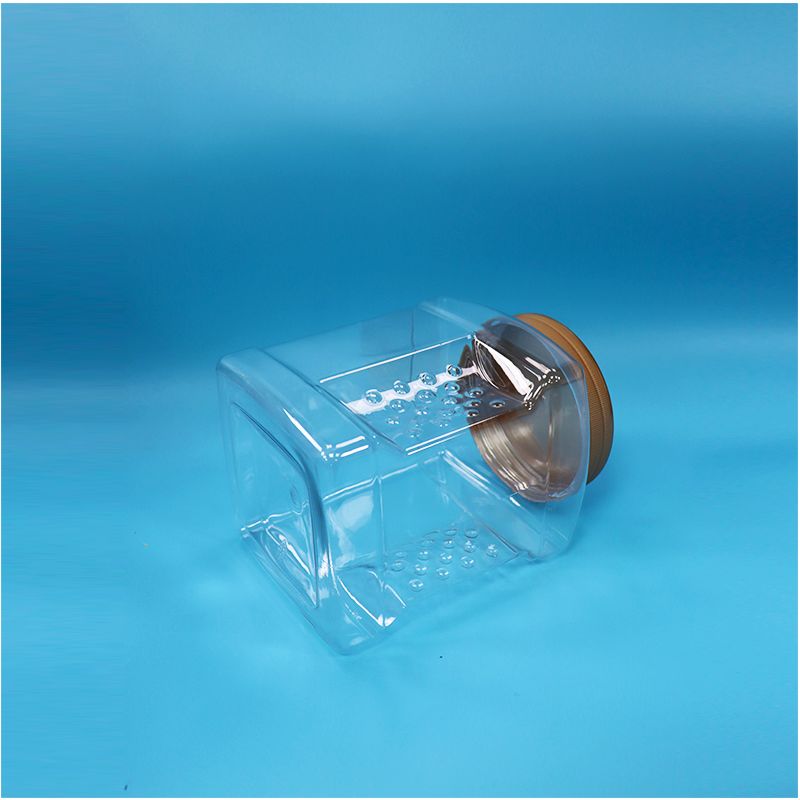 Прозрачные банки из пищевого ПЭТ с завинчивающейся крышкой для нарезанных нори, сушеной красной земляники, орехов