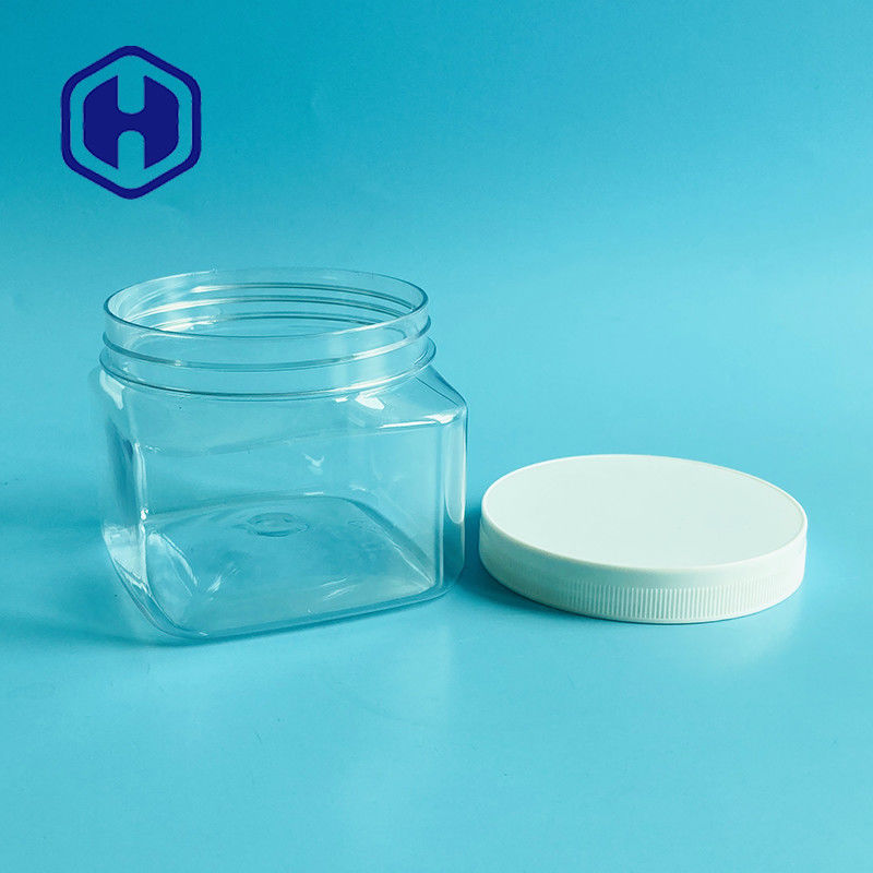 опарник квадрата 500g 17.63oz косметический пластиковый для тела Scrub порошок младенца сливк