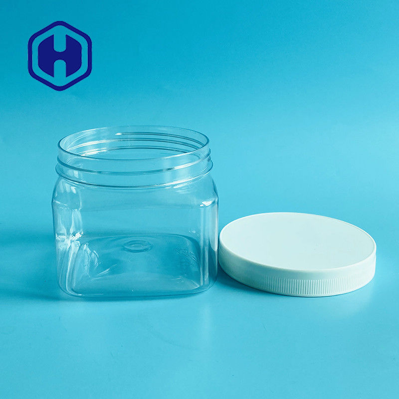 опарник квадрата 500g 17.63oz косметический пластиковый для тела Scrub порошок младенца сливк