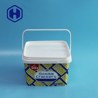 Пустая коробка квадрата печенья 3L закуски упаковывая пластиковая с ручкой крышки