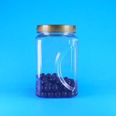 ПЭТ Прозрачная коричневая крышка Пластмассовый пищевой класс Лоллипуп Бадам Сушеные джекфруты банка