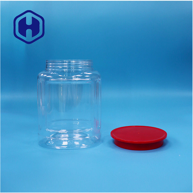 Овальный ПЭТ Пластмассовые орехи Конфеты Пепельное печенье Бисквиты Сушеные продукты пищевая банка Шруба верхняя крышка