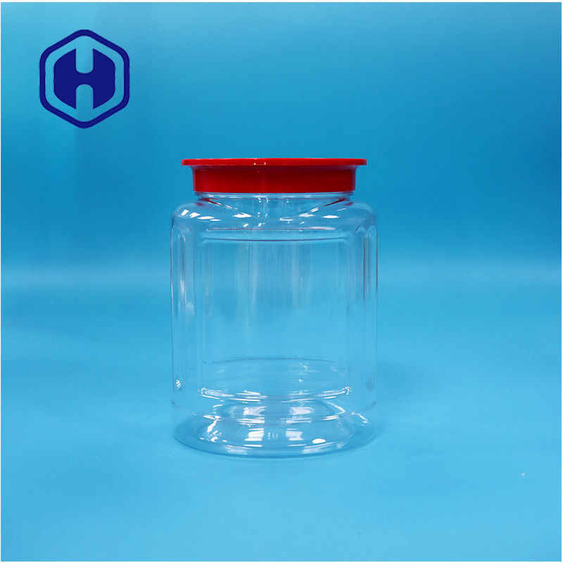 Овальный ПЭТ Пластмассовые орехи Конфеты Пепельное печенье Бисквиты Сушеные продукты пищевая банка Шруба верхняя крышка