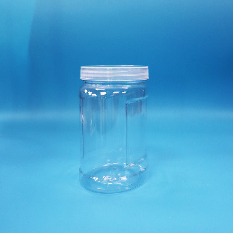 Белая крышка ПЭТ прозрачная банка из пластика для еды