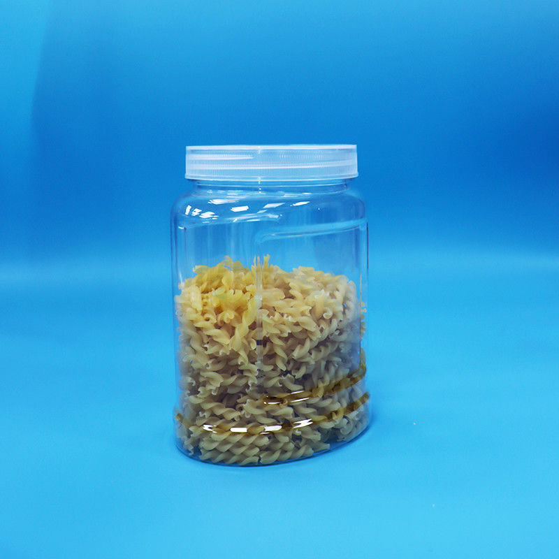 Белая крышка ПЭТ прозрачная банка из пластика для еды