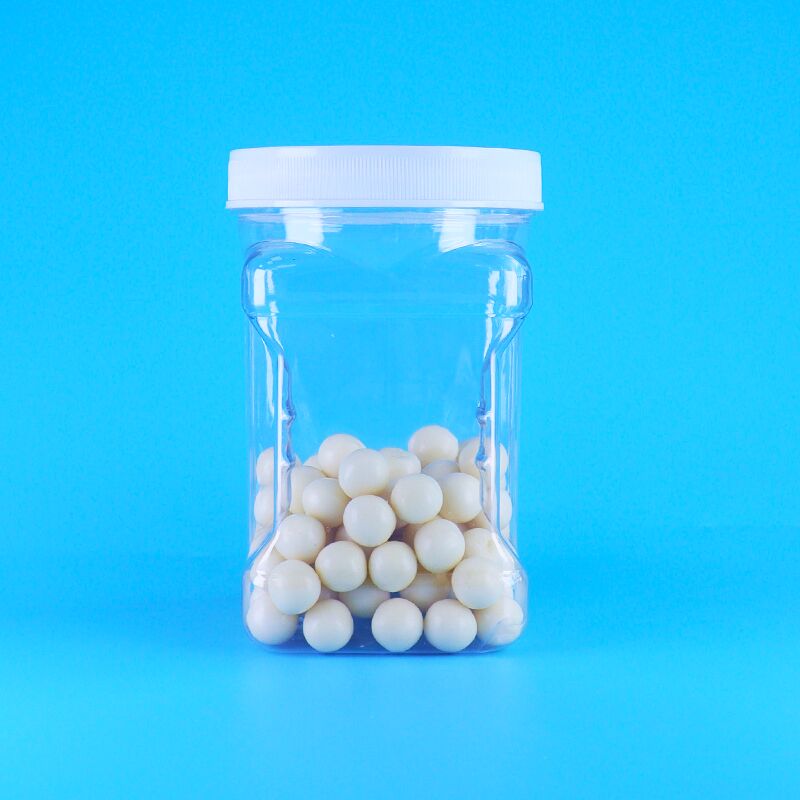 Печенье с начинкой из кунжутной кукурузной муки, ПЭТ-банка с прозрачной пластиковой крышкой с винтом, квадратным захватом, без BPA