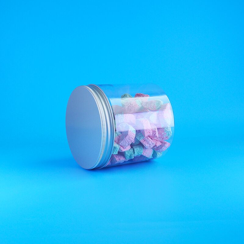 Круглая алюминиевая крышка с легким открыванием для еды, конфет, печенья, жасминового чая, пластиковая прозрачная банка из ПЭТ