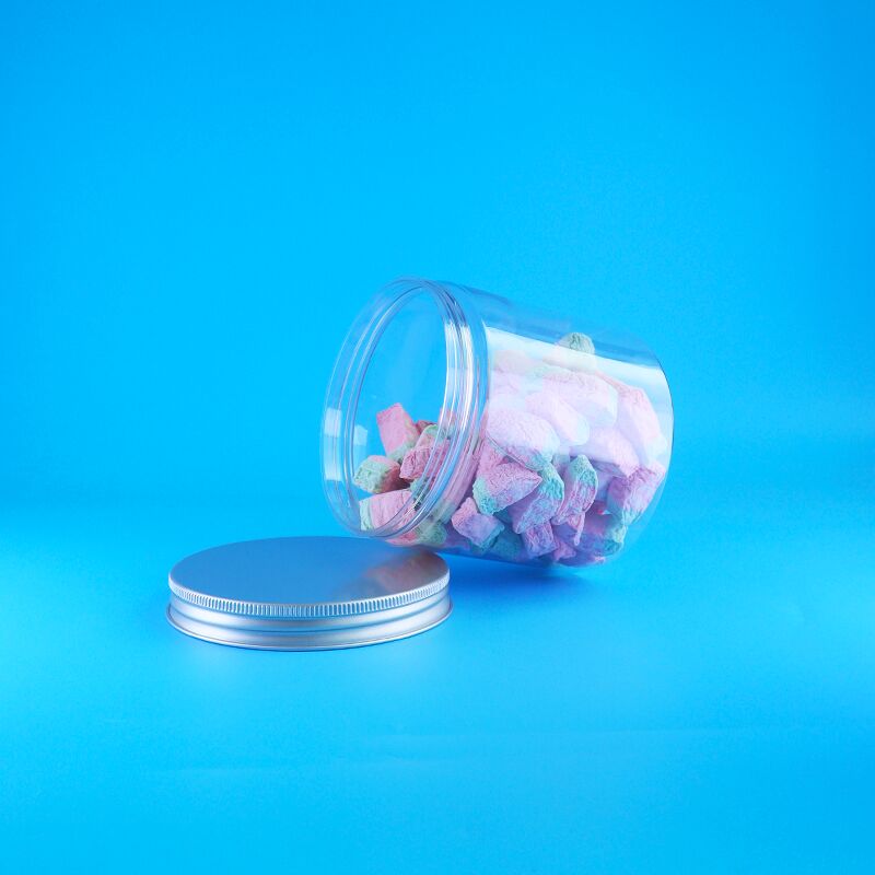 Круглая алюминиевая крышка с легким открыванием для еды, конфет, печенья, жасминового чая, пластиковая прозрачная банка из ПЭТ