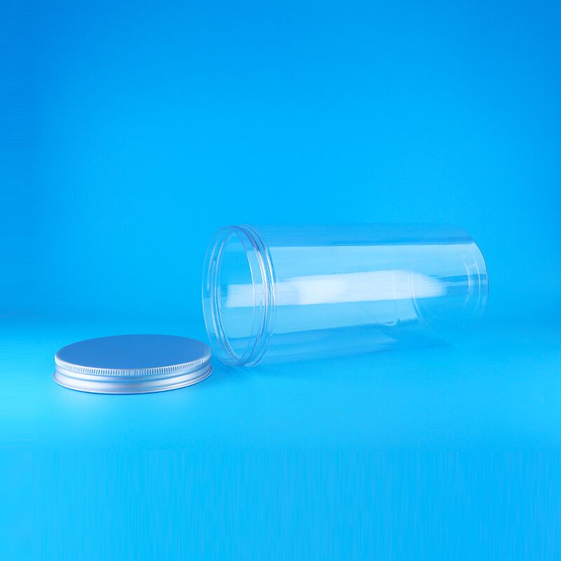 Винтовые крышки Широкий рот Прозрачный герметичный Высокий круглый Пластик Сухое питание Медвежьи банки с печеньем