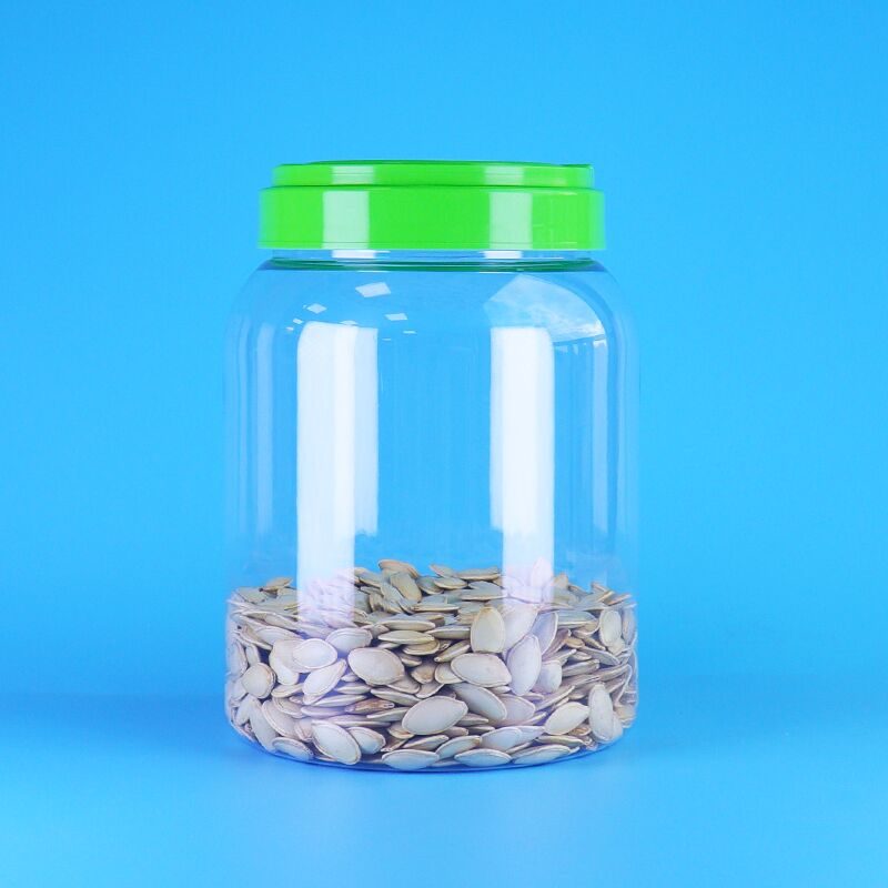 Пищевая продукция Плоская крышка Прозрачный кофе Конфеты Семена лотоса Пищевые продукты для детей ПЭТ Круглые пластиковые банки