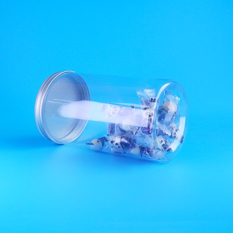 Прозрачные герметичные печенья из проса с клюквой, семенами дыни в скорлупе, круглые ПЭТ-банки с завинчивающимися крышками