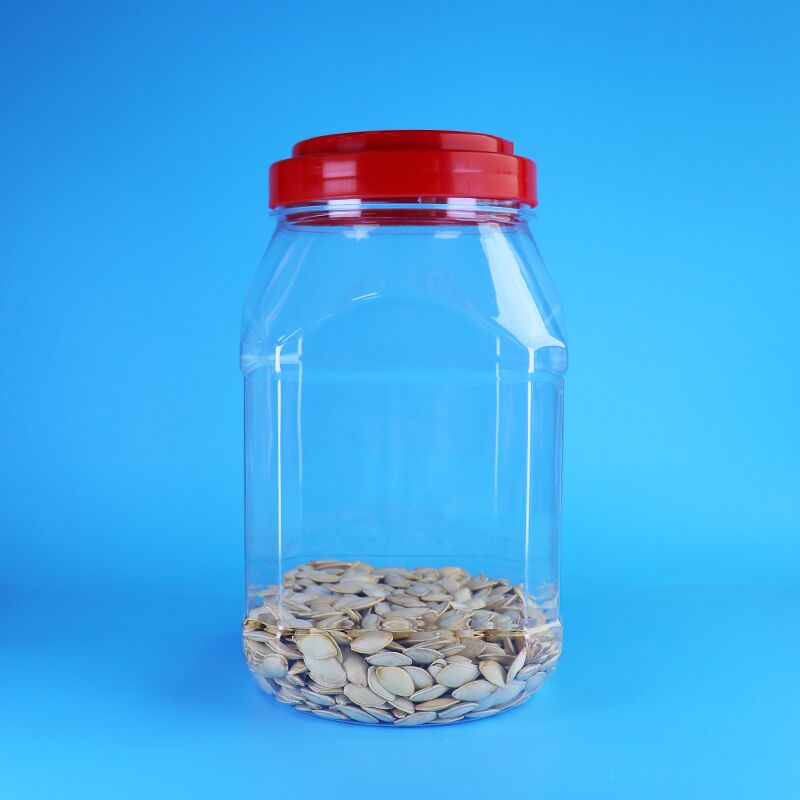 BPA Free 2100ml Capacity PET Plastic Jar with Screw Lid for Candy and Cracker Storage