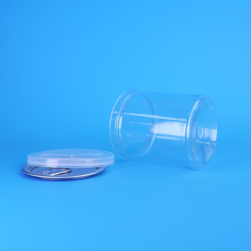BPA Free 220ml PET Plastic Canister with Easy Open Lid for Sea Food Packaging