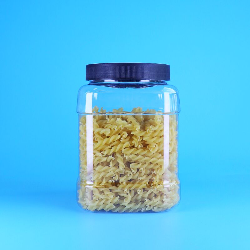 Прозрачное решение для хранения продуктов Квадратная пластиковая банка для детского питания из ПЭТ с винтовой крышкой