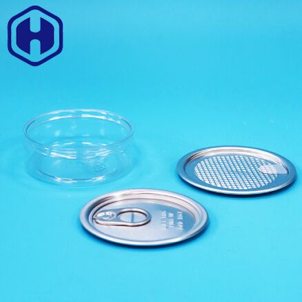 Круглый пластиковый ПЭТ-консерв с оловянным легким открытым концом для еды Конфеты печенье закуска упаковка