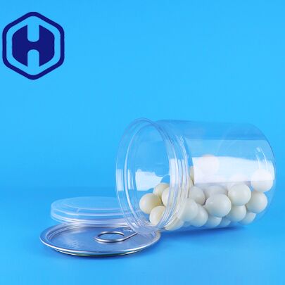 Прозрачность легкая открытая крышка прозрачная круглая закуска сладости ПЭТ пластиковые банки упаковка пищи