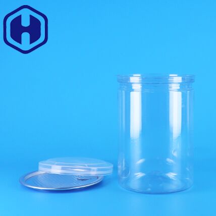 Прозрачные круглые пластиковые банки из ПЭТ-пластика для конфет, йогурта, детского питания, печенья, крышка из полиэтилена, не содержащие бисфенол А