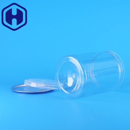 Прозрачные круглые пластиковые банки из ПЭТ-пластика для конфет, йогурта, детского питания, печенья, крышка из полиэтилена, не содержащие бисфенол А