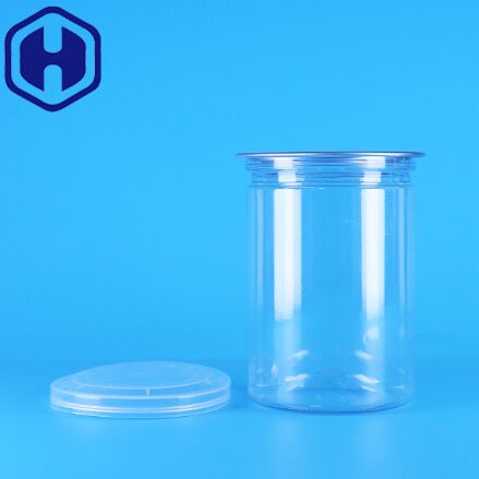 Прозрачные круглые пластиковые банки из ПЭТ-пластика для конфет, йогурта, детского питания, печенья, крышка из полиэтилена, не содержащие бисфенол А