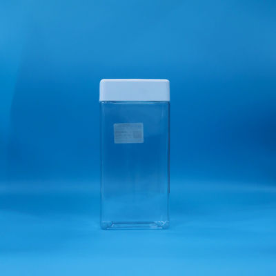 Белая пластиковая крышка прозрачная легкая открытая пища ПЭТ квадратная форма пластиковая кондитерская банка