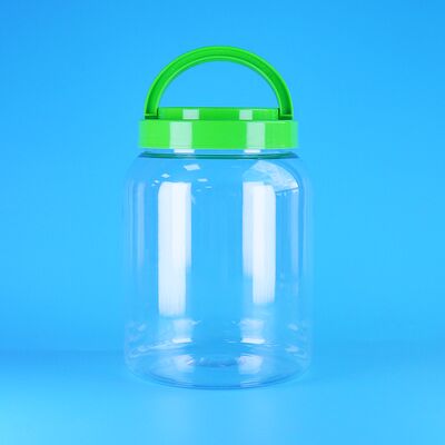 Прозрачная банка для загрузки продуктов из хлопка, сахарной ваты, печенья, масла, пластиковая круглая банка ПЭТ, завинчивающаяся крышка