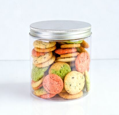 Прозрачный широкий рот картофель пюре йогурт мороженое круглый PET Jar Алюминиевая крышка