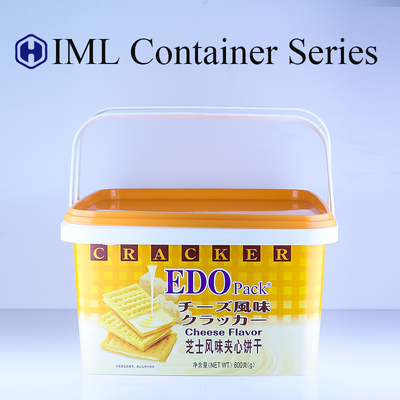 IML Технология Пластиковые контейнеры для пищевых продуктов на заказ Преимущества контроля качества для печенья Конфеты