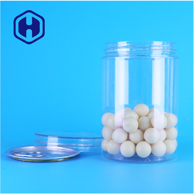 Transparent Easy Open Lid Round Plastic PET Can For Cake Chocalate OEM ODM Food Packing