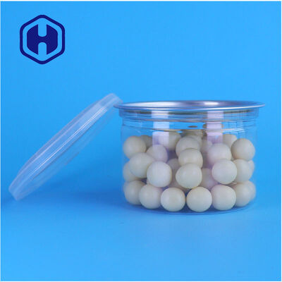 Clear Custom Plastic PET Can Factory For Cookies Biscuits Crackers Bakery Snack Storage